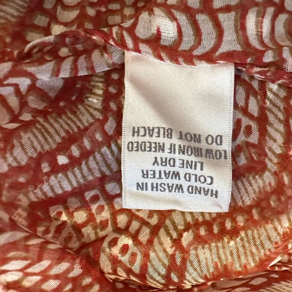 Unbranded Scarf Womens Long Rectangle Brown Aztec Semi Sheer Lightweight - Picture 11 of 11